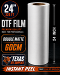 Premium DTF Transfer Film Roll - 24" x 328FT (60cm x 100m)